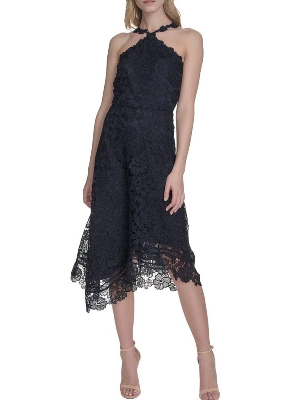 Eliza J Sleeveless Midi Dress — Size 10 | Navy | NWT